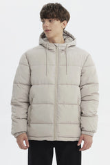 Parka Hombre Básica Lisa Beige