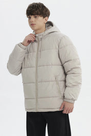 Parka Hombre Básica Lisa Beige