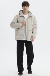 Parka Hombre Básica Lisa Beige