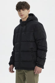 Parka Hombre Básica Lisa Negro