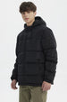 Parka Hombre Básica Lisa Negro