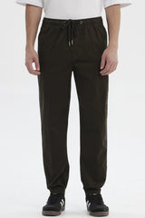 Pantalón Hombre Jogger Twill Café Oscuro