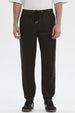 Pantalón Hombre Jogger Twill Café Oscuro