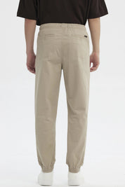 Pantalón Hombre Jogger Twill Beige Oscuro