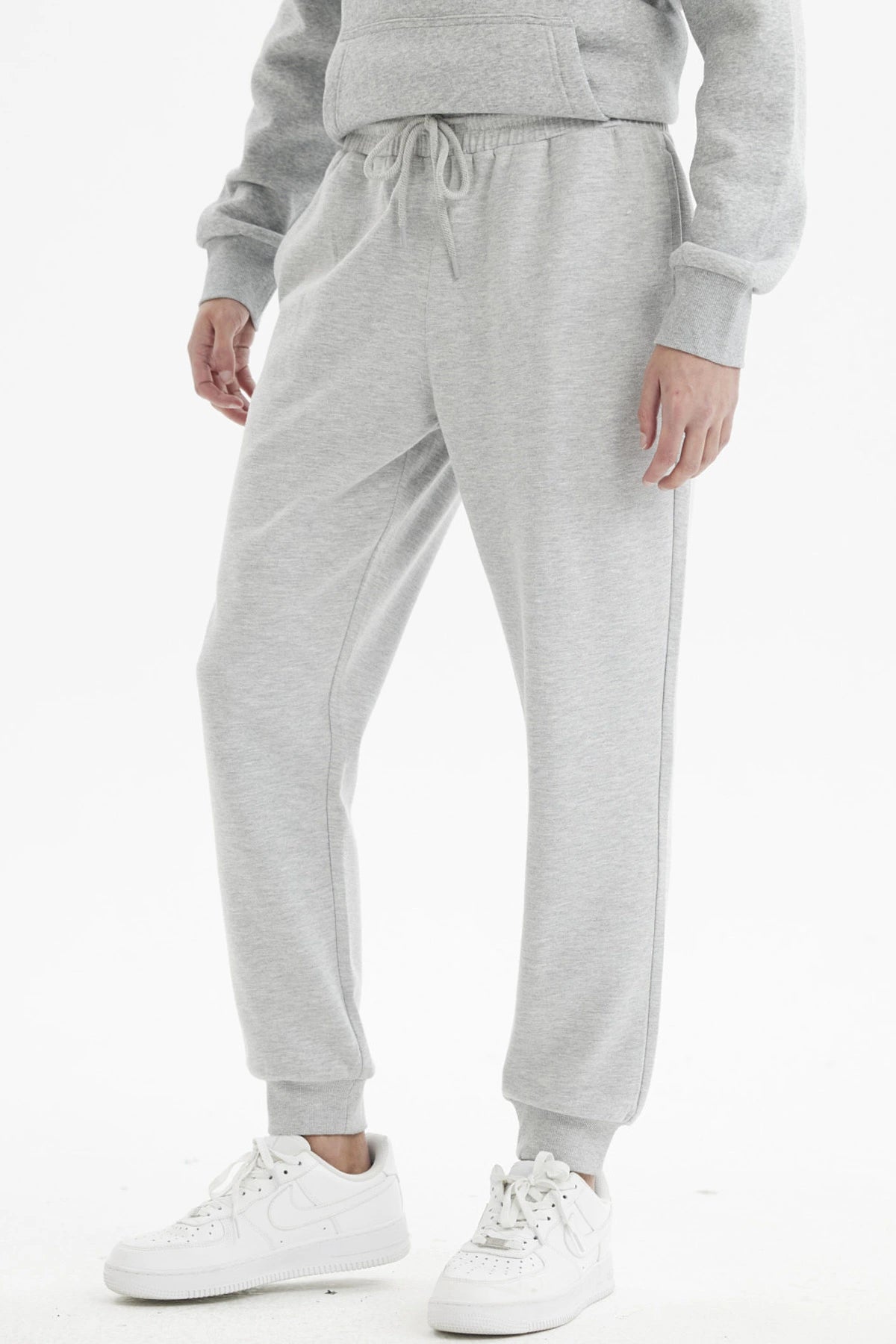 Pantalón Buzo Hombre Jogger Básico Gris Melange