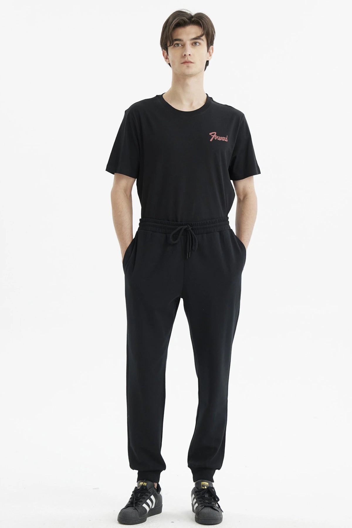 Pantalón Buzo Hombre Jogger Básico Negro