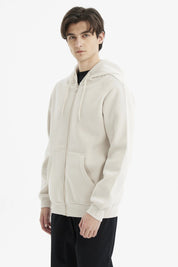 Polerón Hombre Full Zipper Basico Beige