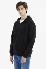 Polerón Hombre Full Zipper Basico Negro