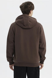 Polerón Hombre Full Zipper Basico Café