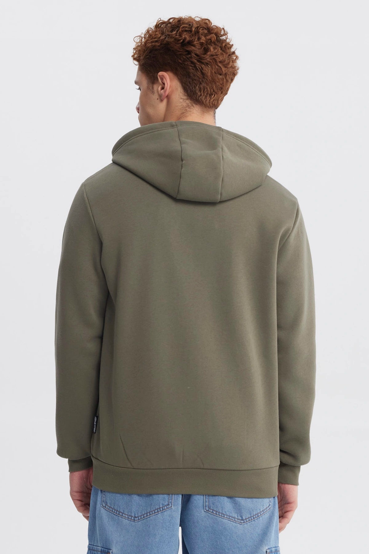 Polerón Hombre Full Zipper Basico Verde Militar