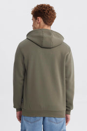 Polerón Hombre Full Zipper Basico Verde Militar