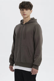 Polerón Hombre Full Zipper Basico Acero