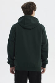 Polerón Hombre Full Zipper Basico Verde Oscuro
