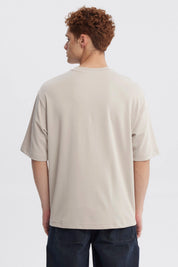 Polera Hombre Overside Fit Beige Oscuro