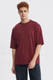 Polera Hombre Loose Fit Burdeo