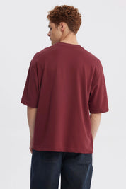 Polera Hombre Overside Fit Burdeo