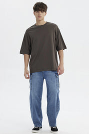 Polera Hombre Overside Fit Acero