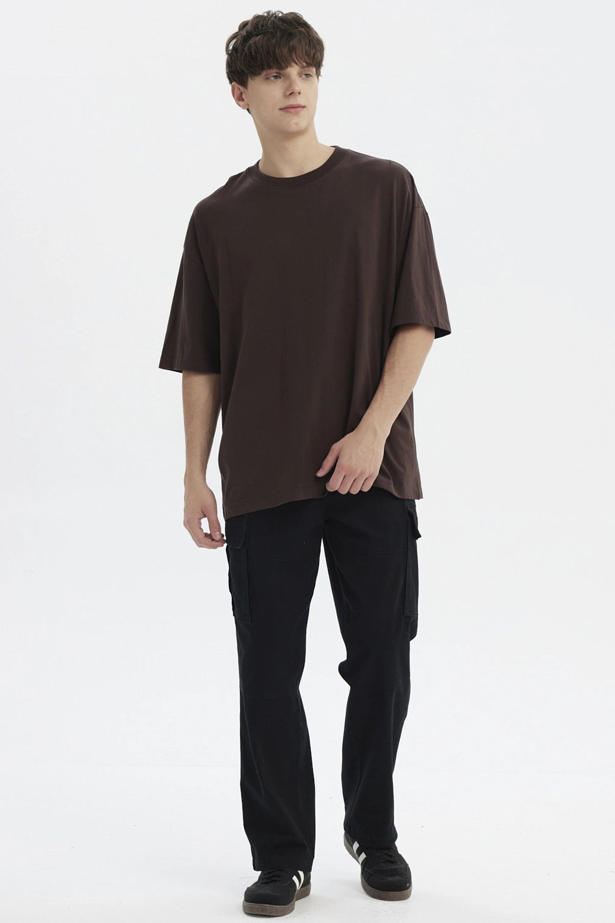 Polera Hombre Oversize Chocolate