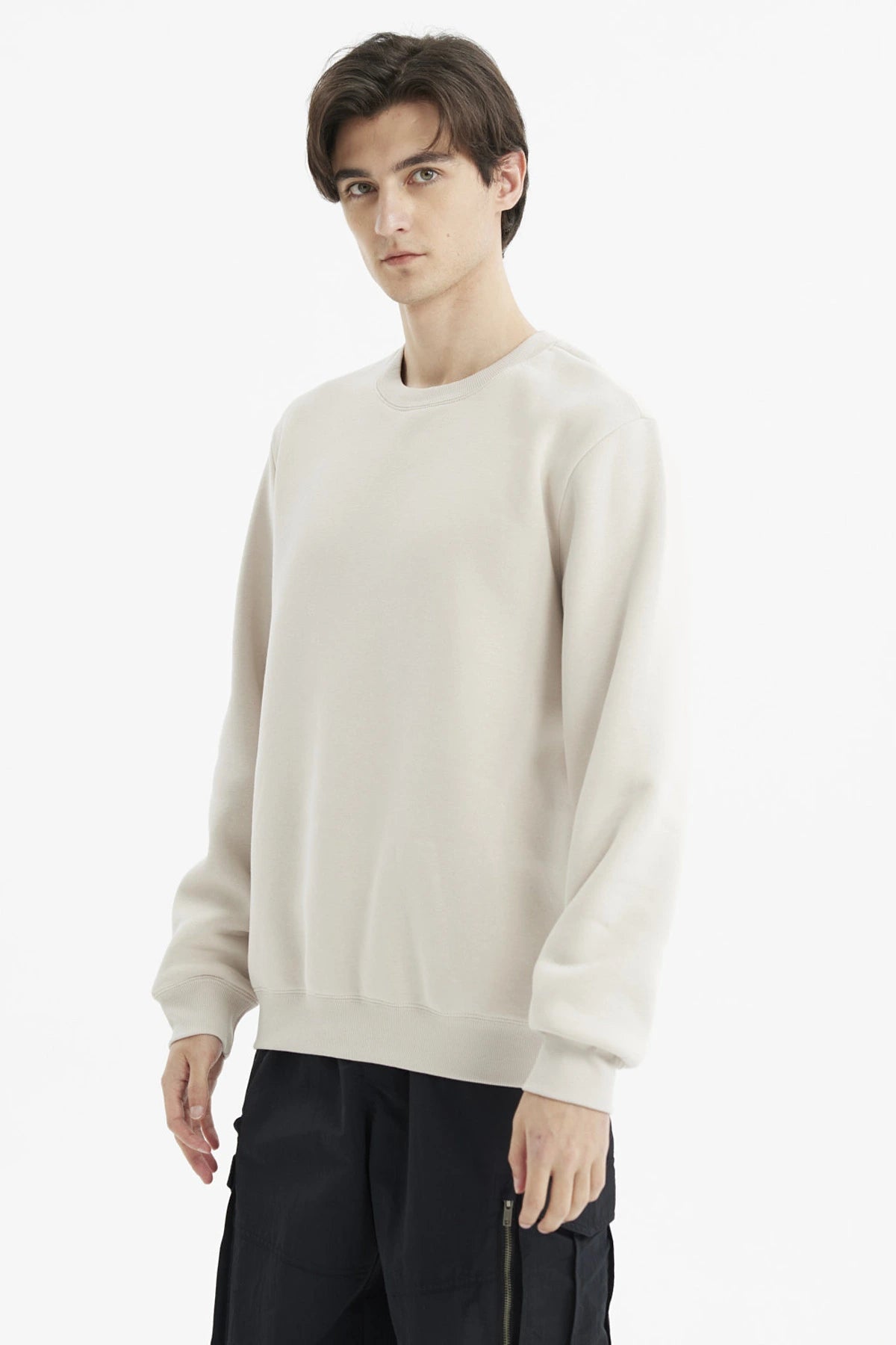 Polerón Hombre Básico Beige