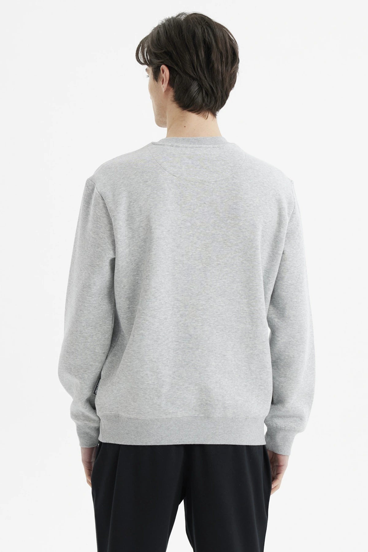 Polerón Hombre Básico Gris Melange