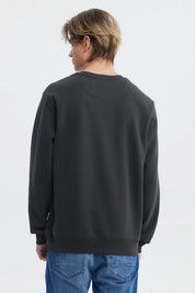 Polerón hombre color marengo liso diseño básico ajuste relajado sin estampado ideal para estilo casual diario