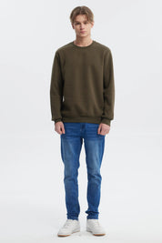 Polerón Hombre Básico Verde Olivo