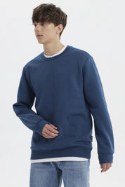 Polerón Hombre Básico Azul Oscuro