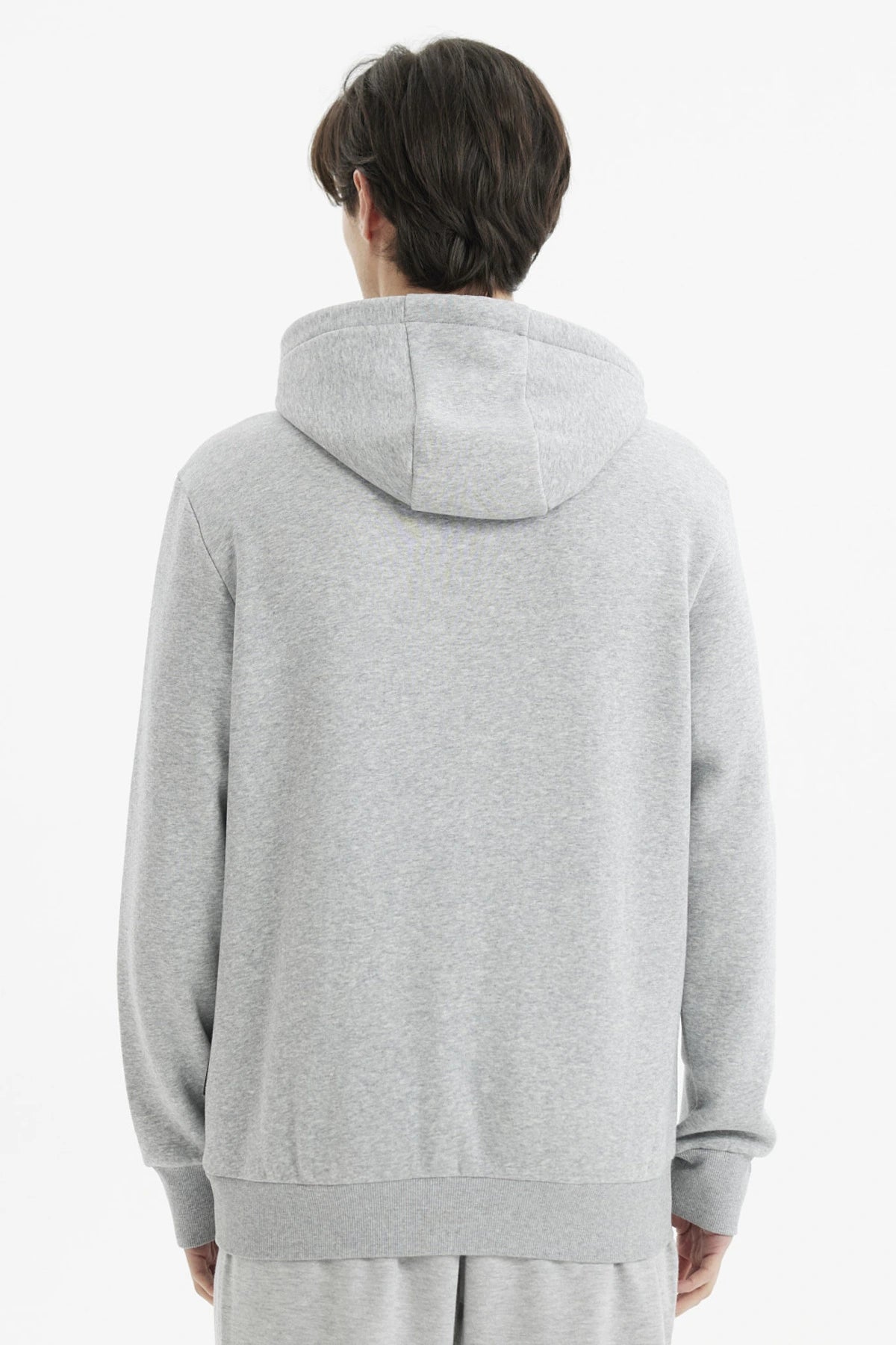 Polerón Hombre Hoodie Básico Gris Melange