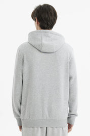 Polerón Hombre Hoodie Básico Gris Melange