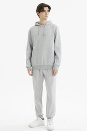 Polerón Hombre Hoodie Básico Gris Melange