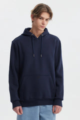 Polerón Hombre Hoodie Básico Azul