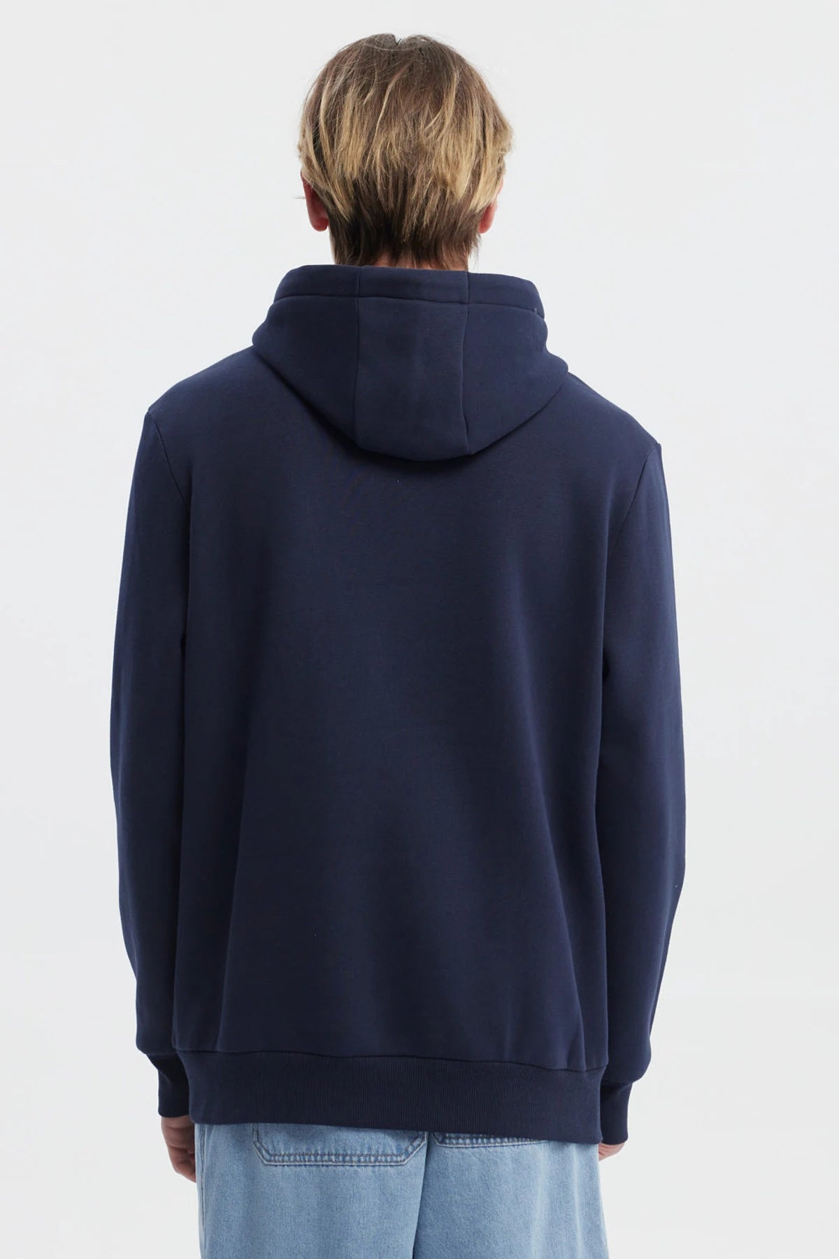 Polerón Hombre Hoodie Básico Azul
