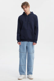 Polerón Hombre Hoodie Básico Azul