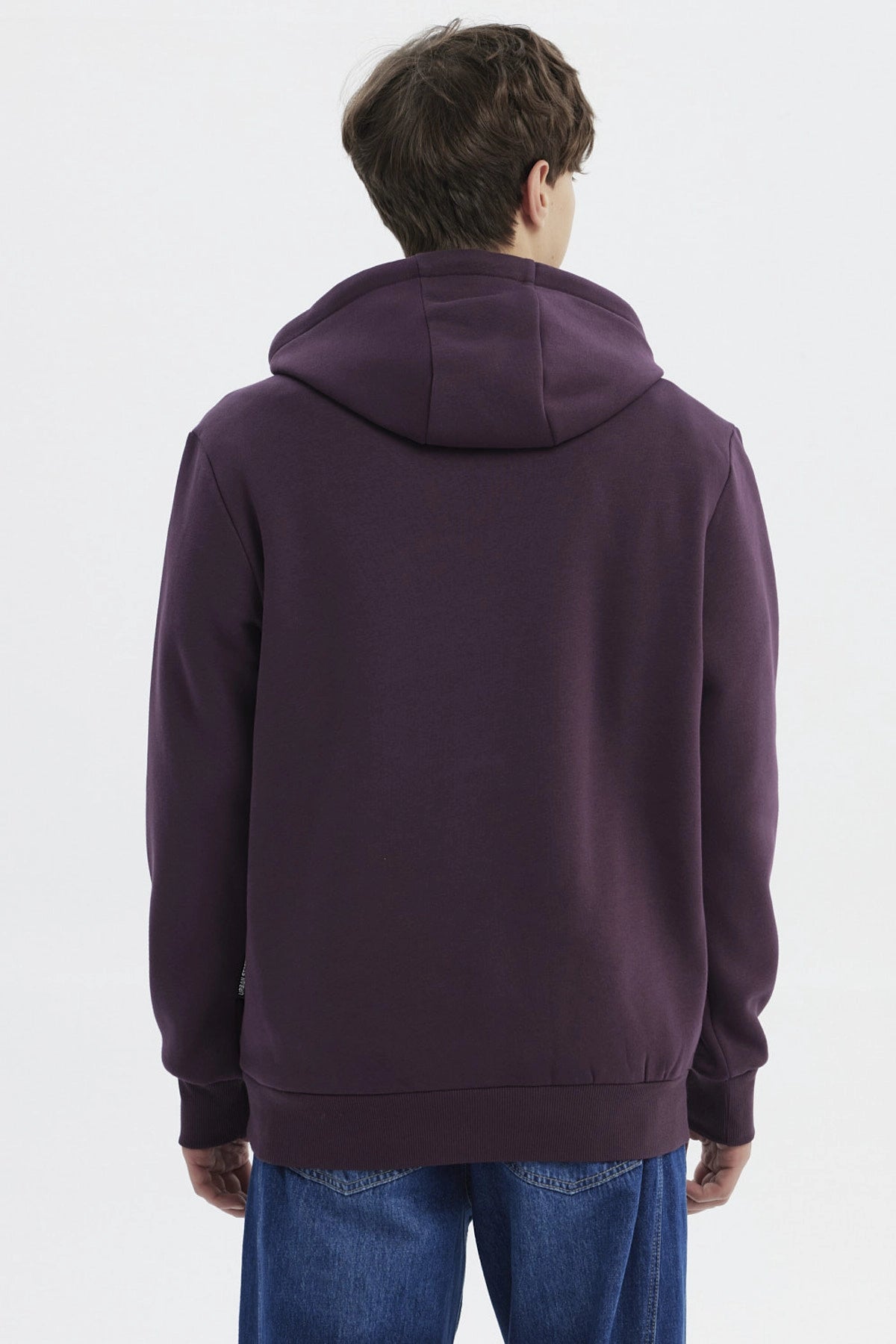 Polerón Hombre Hoodie Básico Morado