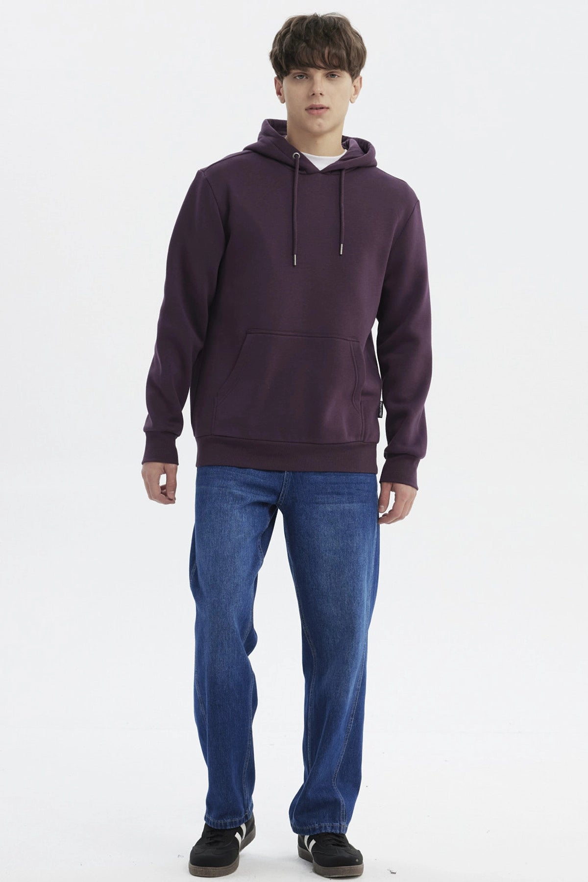 Polerón Hombre Hoodie Básico Morado