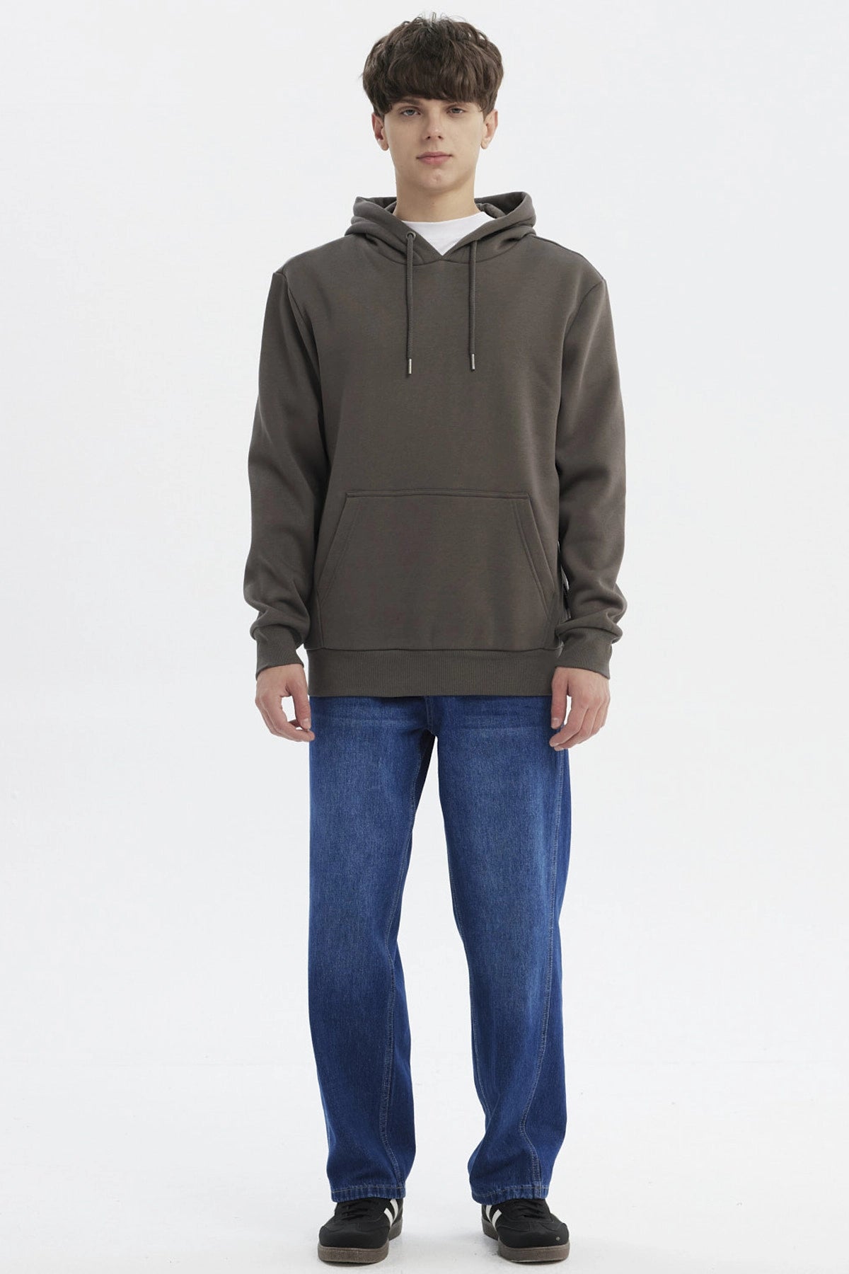 Polerón Hombre Hoodie Básico Acero