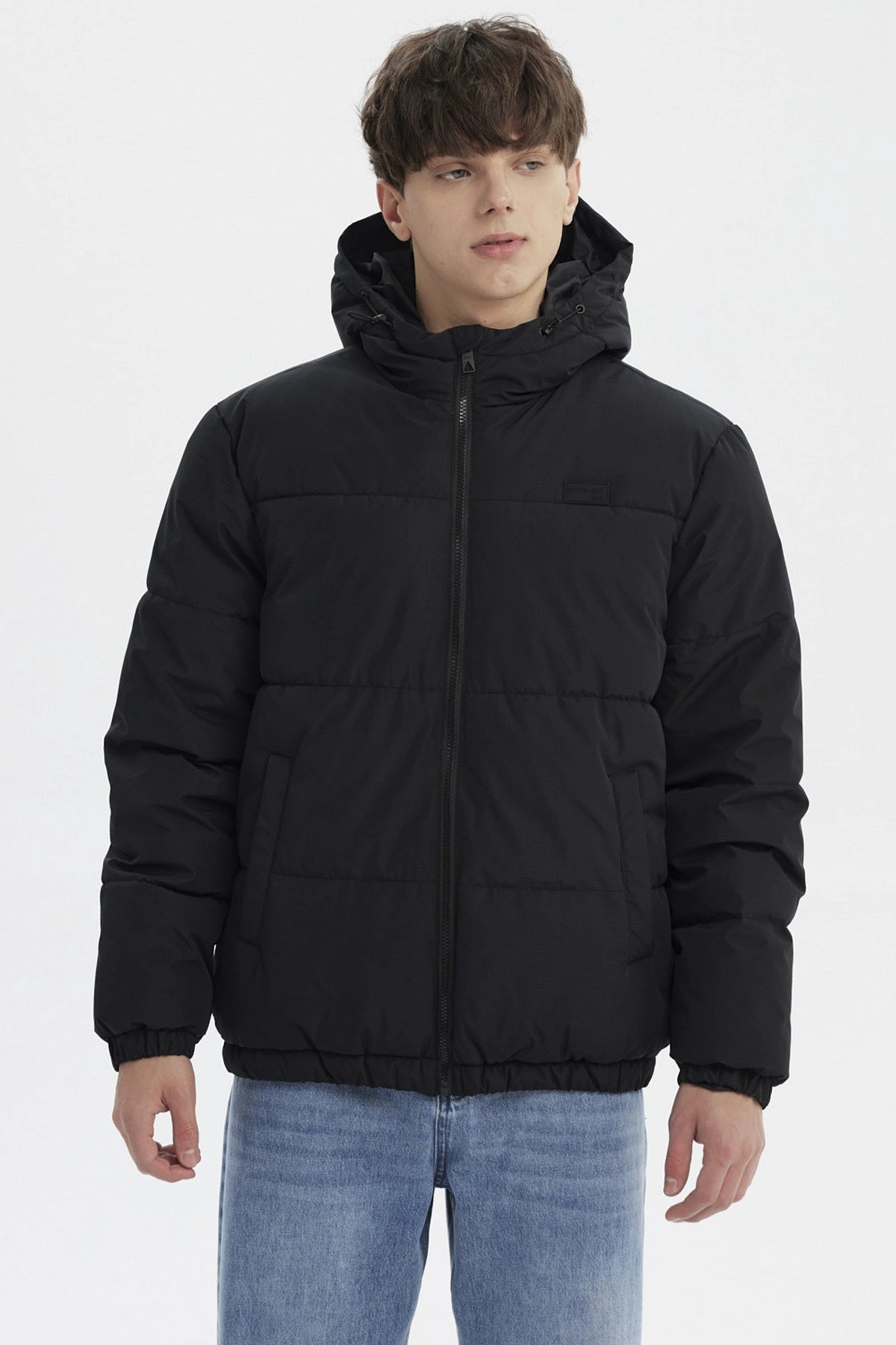 Parka Hombre Slim Negro