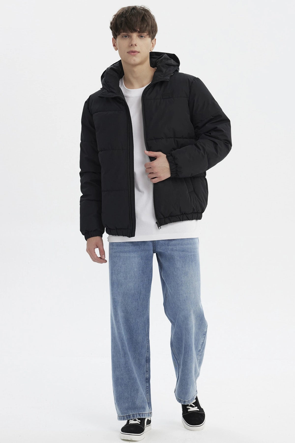 Parka Hombre Slim Negro