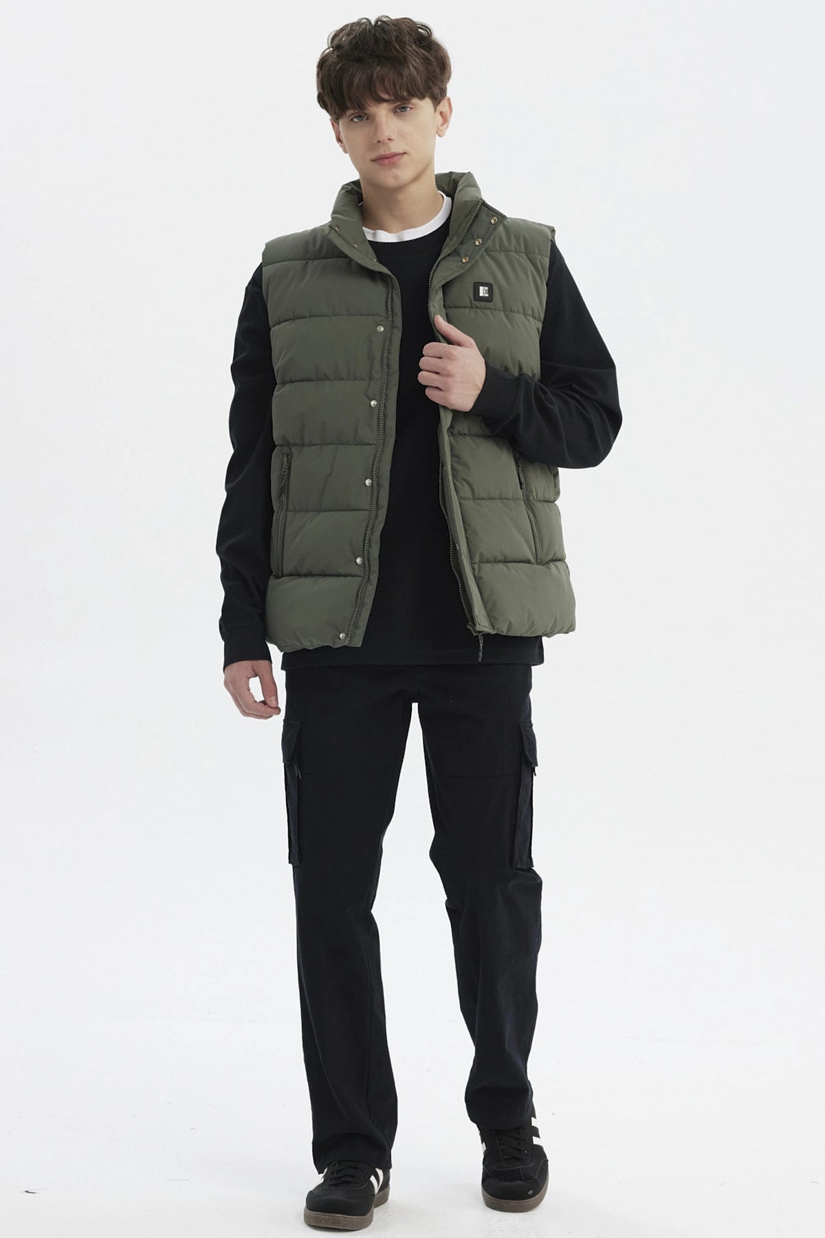 Parka Hombre Slim Verde Militar
