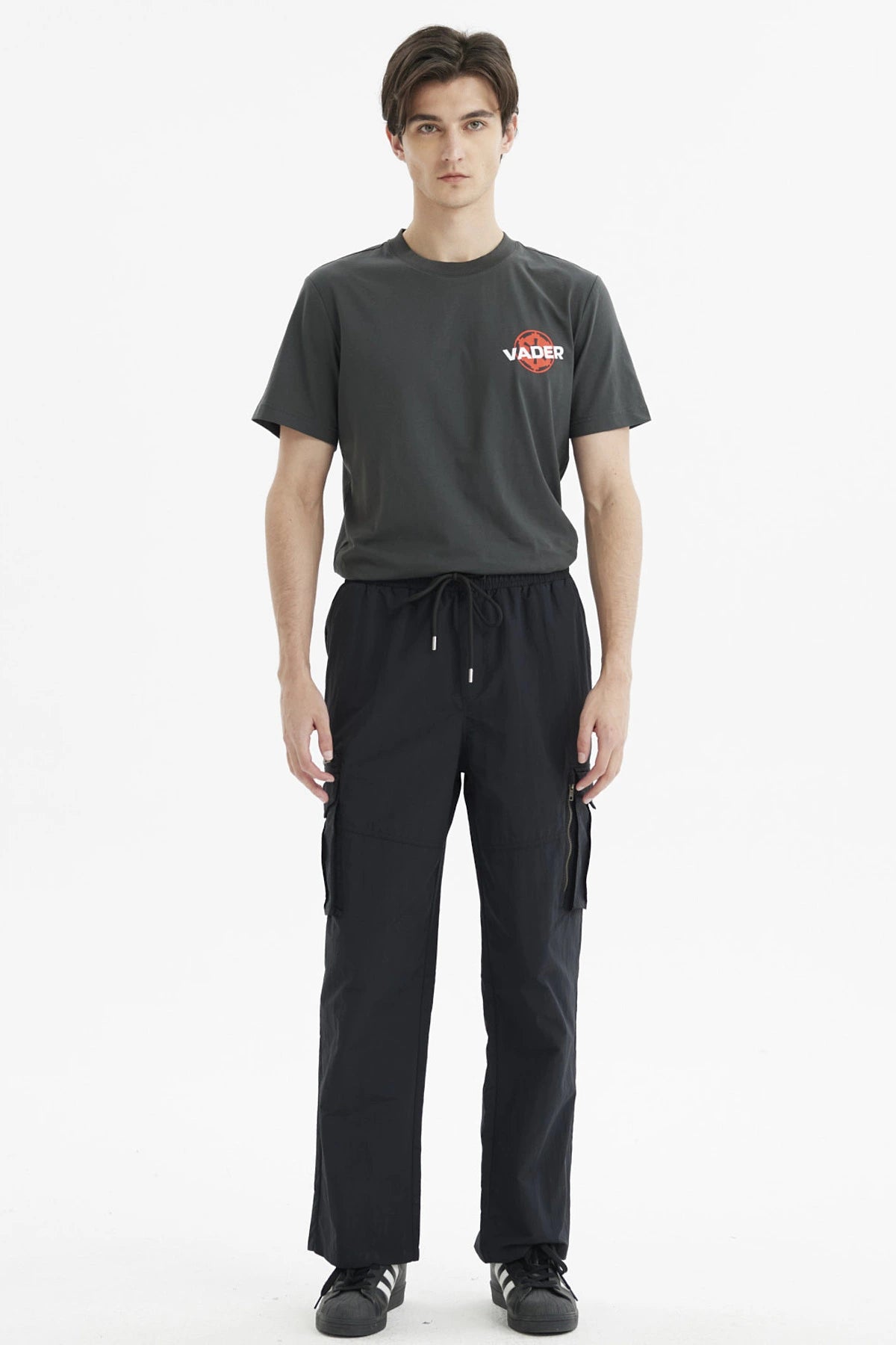 Pantalón Hombre Cargo Parachute Negro