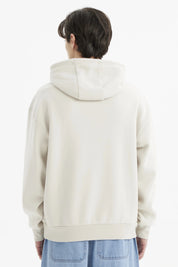 Polerón Hombre Hoodie Print Frontal Beige