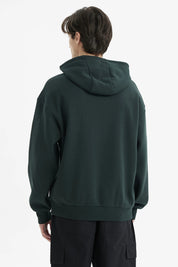 Polerón Hombre Hoodie Print Frontal Verde