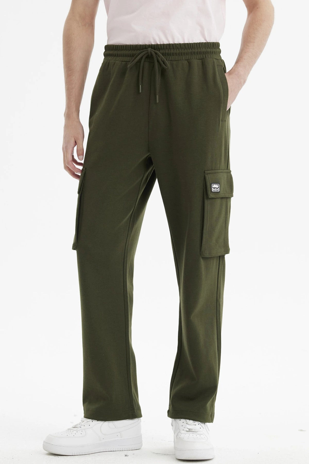 Pantalón Buzo Hombre Jogger Verde Militar