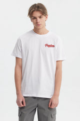 Polera Hombre Regular Fit Print Trasero Blanco