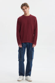 Sweater Hombre Slim Juvenil Burdeo