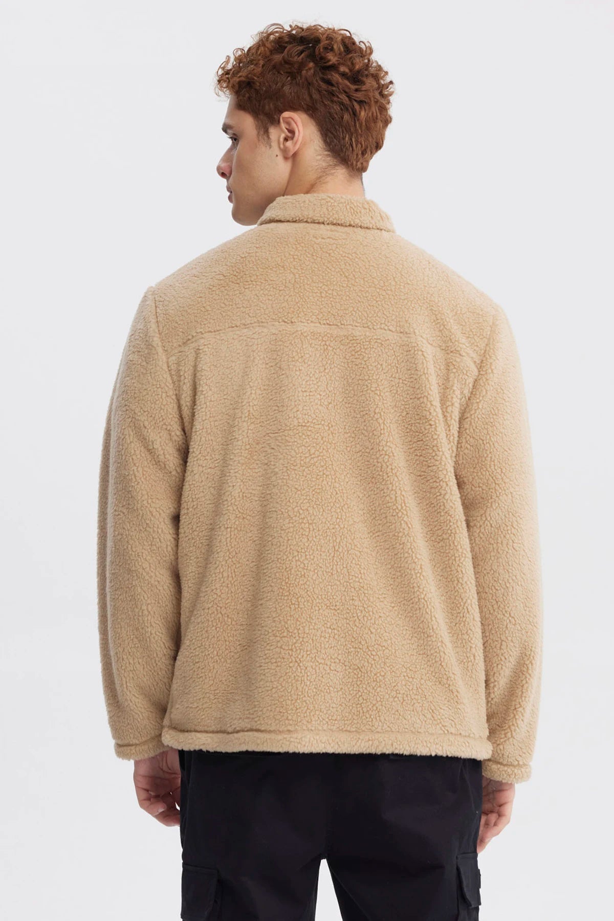 Polar slim kaki para hombre con diseño liso y bolsillo en el pecho