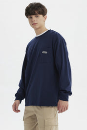 Polera Hombre Slim Azul