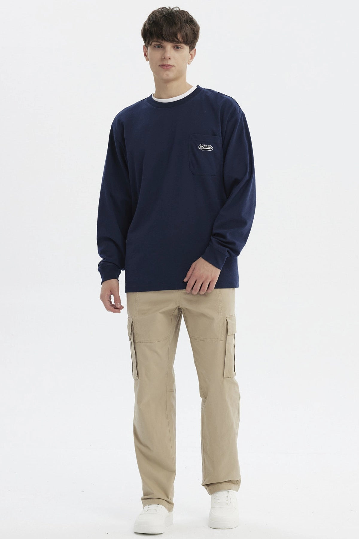 Polera Hombre Slim Azul