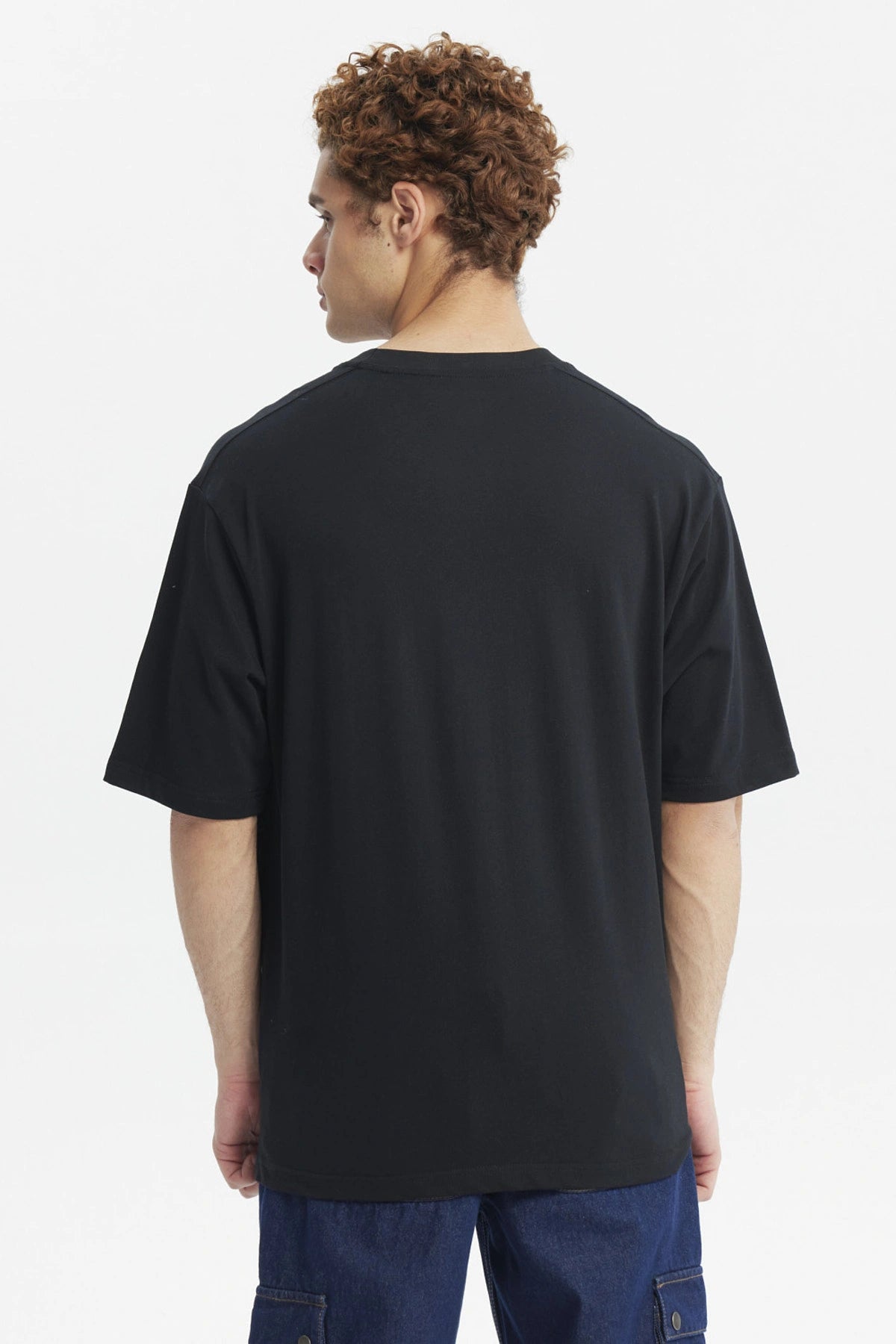 Polera Hombre Label Pecho Negro