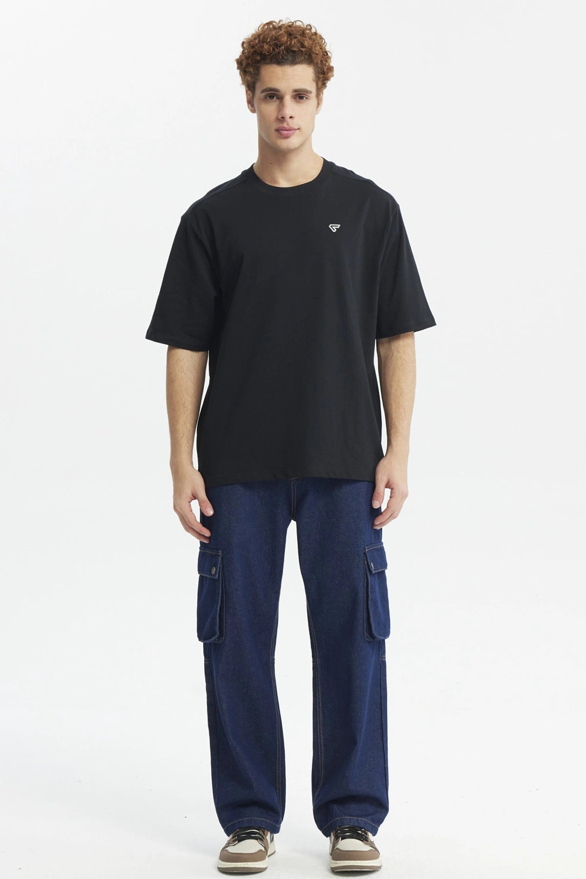 Polera Hombre Label Pecho Negro